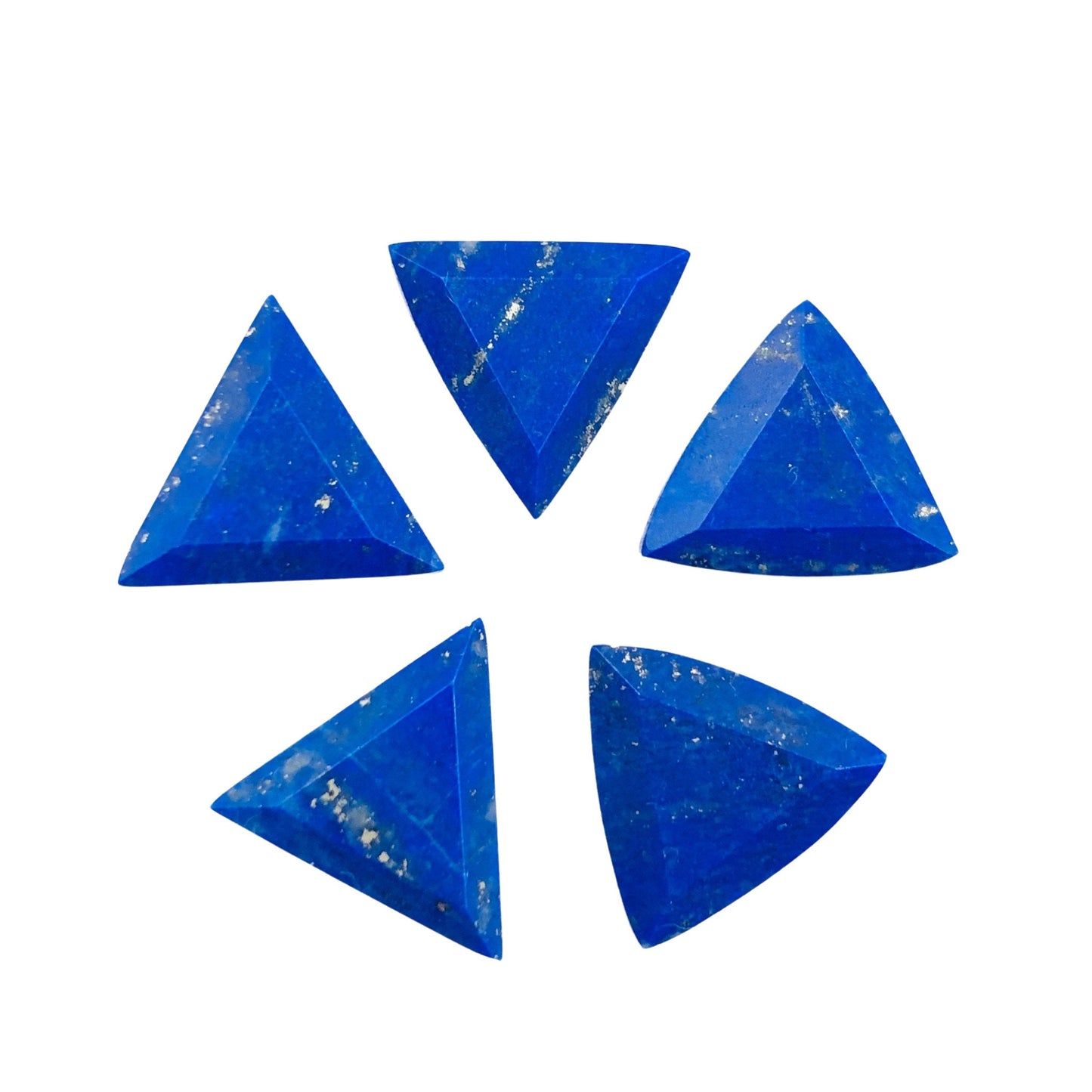 5 Pieces Natural Lapis Lazuli Faceted Triangle Shape, Lapis Lazuli Gemstone Briolette, Lapis Lazuli Fancy Shape Briolette, SKU- BBI932