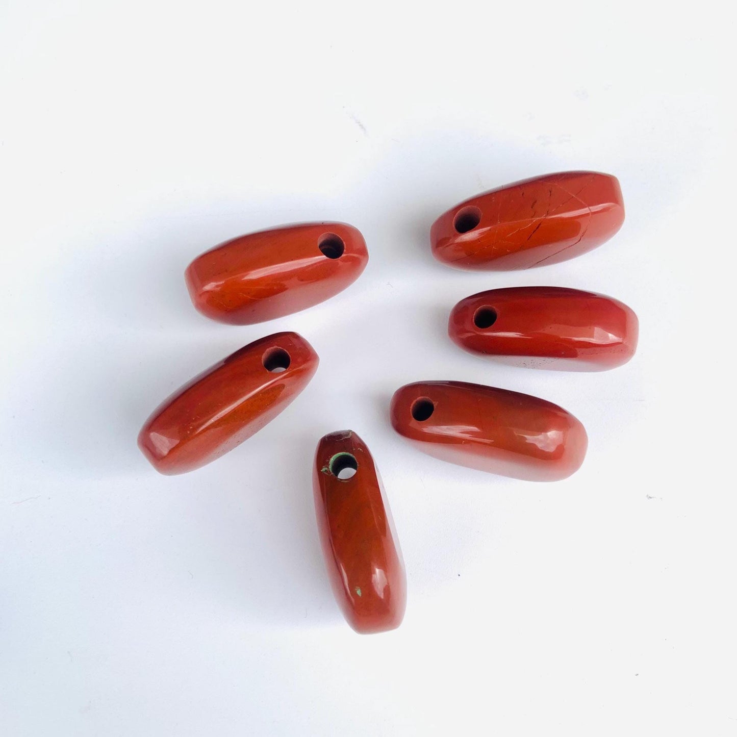 Natural Red jasper Smooth tumble shape Gemstone Size 20x30x11mm Side drill tumble for wedding jewelry Earring Making gemstone gift for her