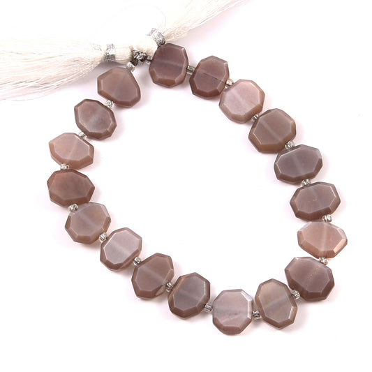 Chocolate Moonstone Fancy Shape Natural Gemstone Briolette Beads,Center Drill Beads,Fancy Shape Gemstone jewelry Bead,Flat chip bead BBI2484