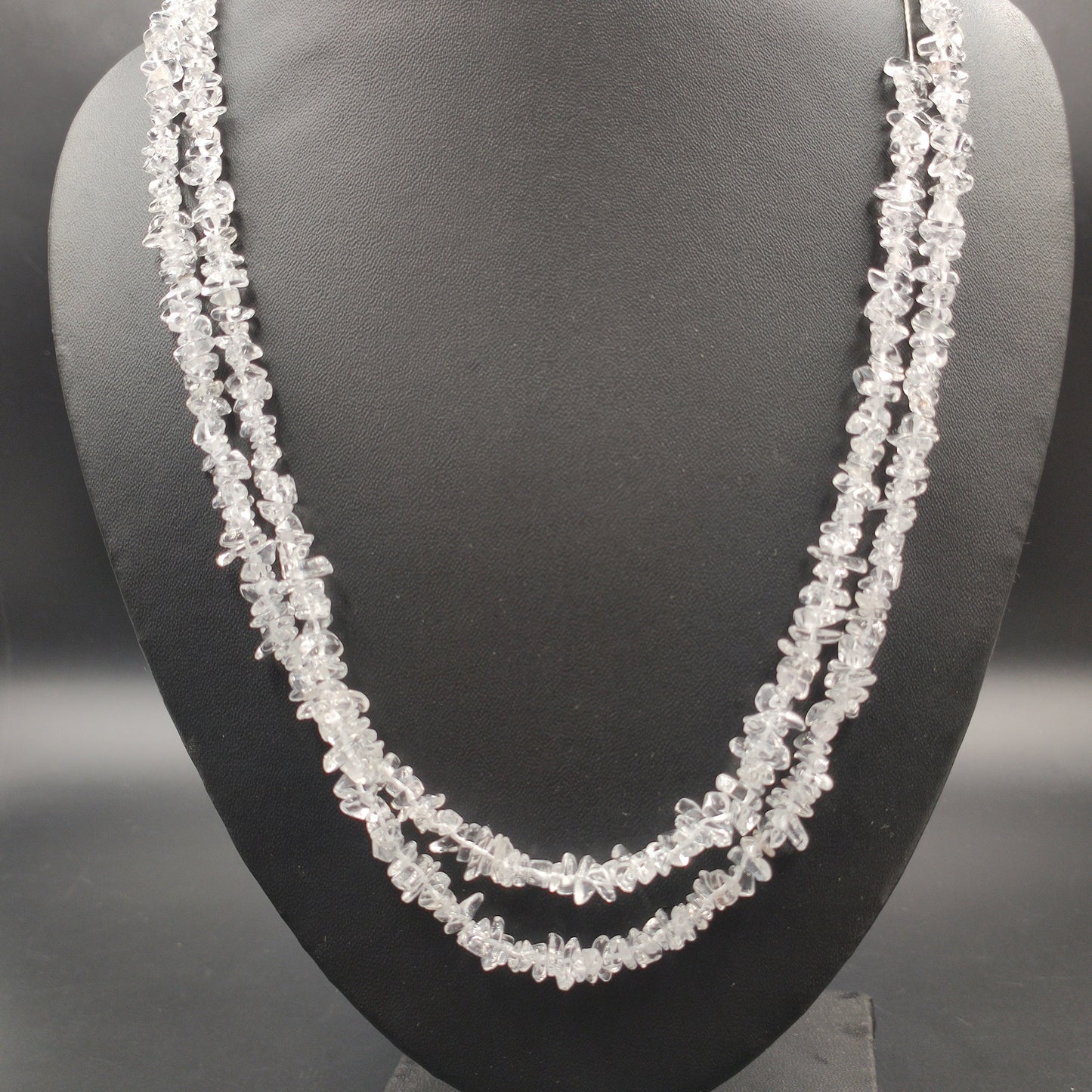 Natural Clear Crystal Quartz Smooth Uncut Chips Raw Gemstone Beads, 34" Inches Strand, White Crystal Uncut For Jewelry,  SKU- BBI704