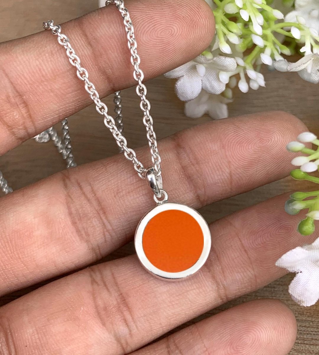 18k Gold & Silver Carnelian Crystal Necklace, Red Real Gemstone Pendant, Dainty Jewelry, Unique Gift for Her, Handmade Necklace, P - 0055 - BeadsBoatInc