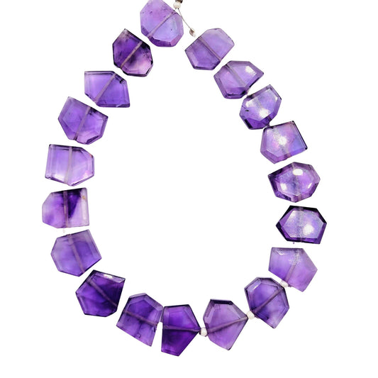 Natural Amethyst Faceted Fancy Slice Gemstone Beads