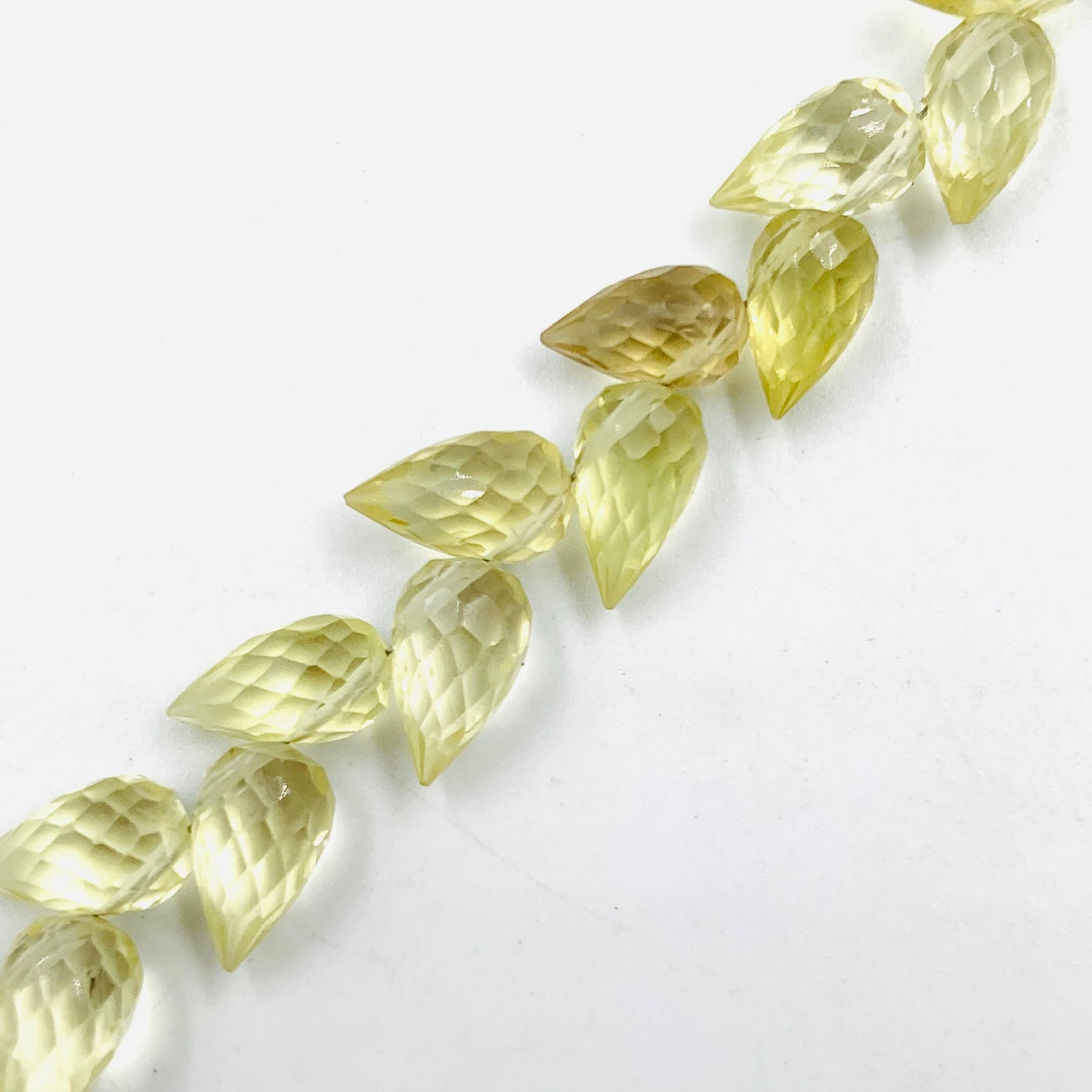 4 Inches Natural Lemon Quartz Buds Briolette Beads Lemon Quartz Gemstone Faceted Flower Buds Size 5X9mm To 6X10mm Lemon Drops jewelry making