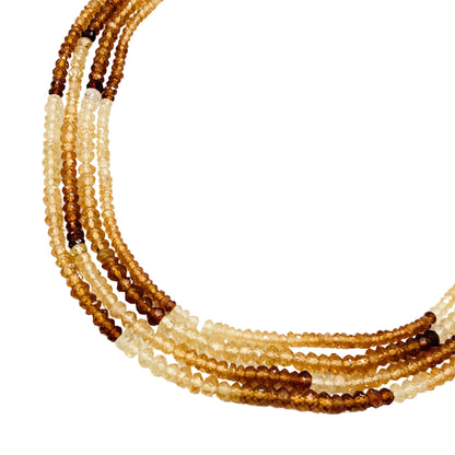 5 St. Natural Shaded Hessonite Faceted Rondelle Beads , Size 3.5mm To 4mm , Hessonite Garnet Beads , Beads For Jewelry Making , SKU-BBI517
