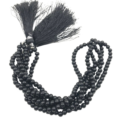 Black Onyx 4mm Smooth Round Beads | Natural Gemstone Jewelry Beads