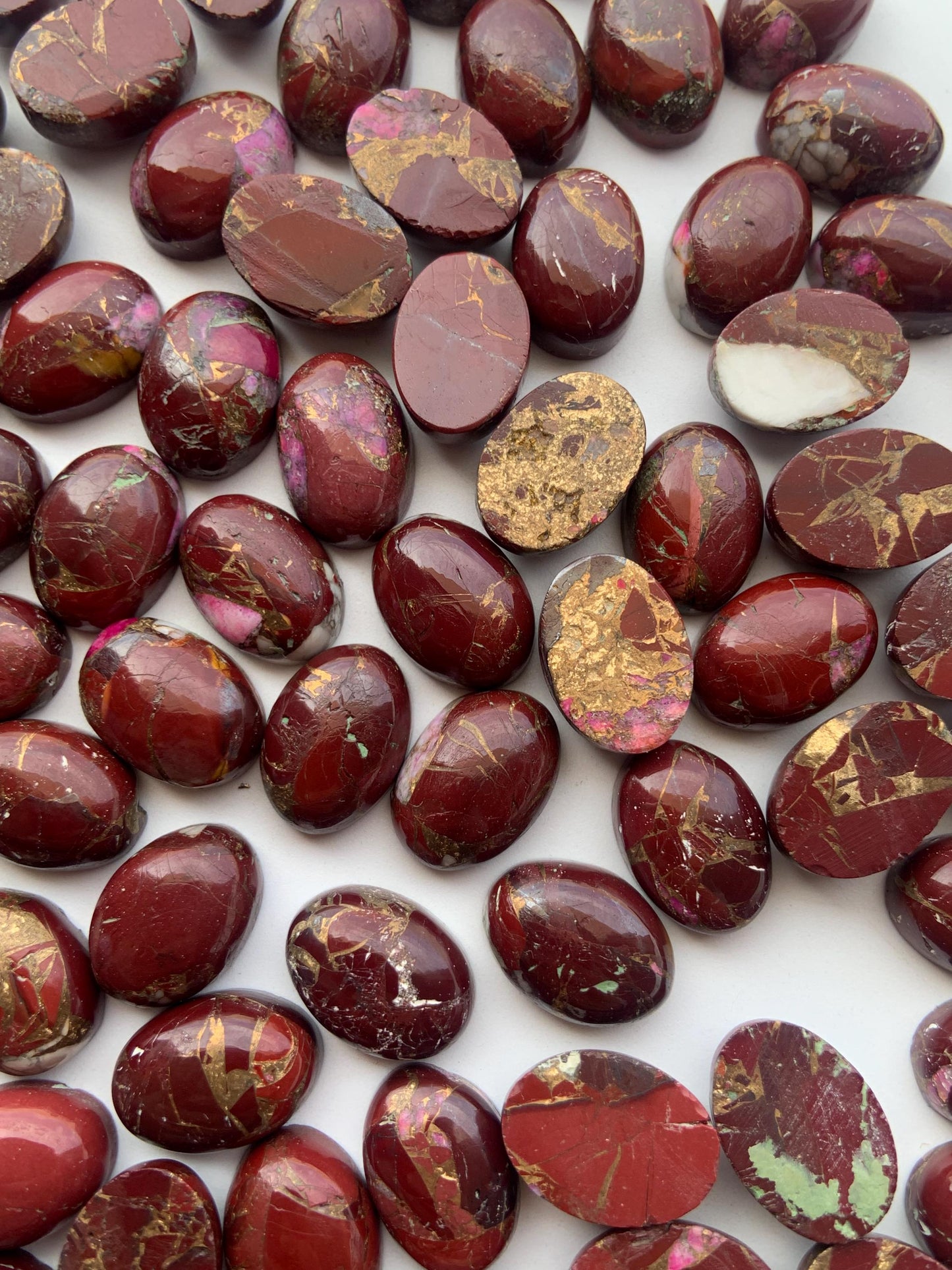 Natural Oyster Copper turquoise Smooth Cabochon Gemstone Oval Shape Cabochon for jewelry Semi Precious Cabochon for Rings Size 10x14mm