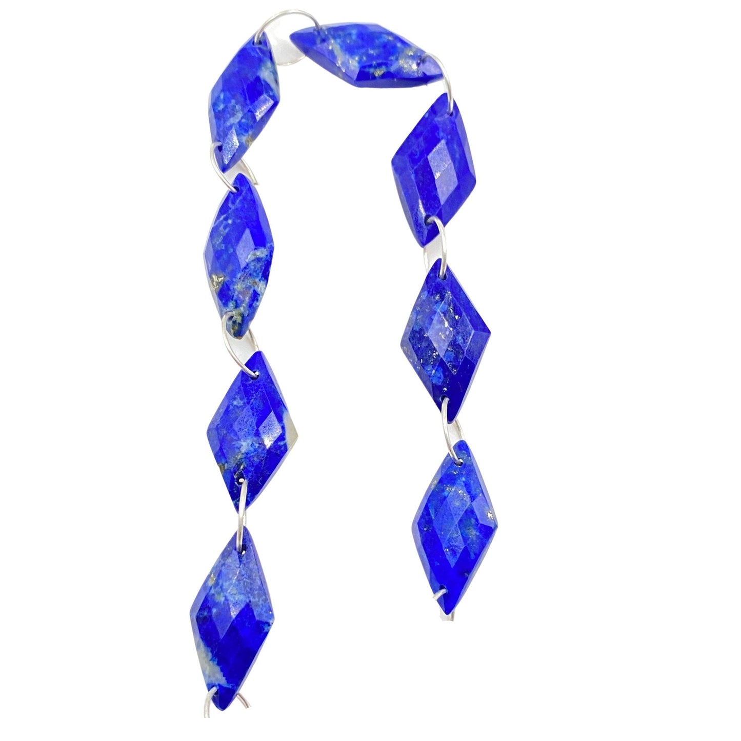 AAA Lapis Lazuli Rhombus Briolette 20x10mm Double Drill Strand