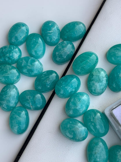 Natural Amazonite Smooth Oval Shape Gemstone Cabochon, CALIBRATED Loose Stone Cab, Oval Jewelry Making Cabochon Semi Precious Cabochons