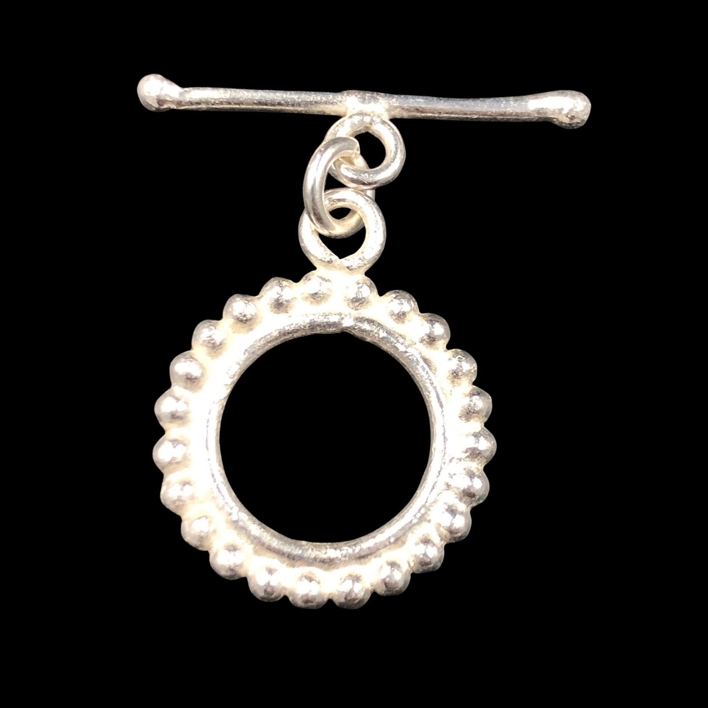 6 Pcs 20mm Shiny Silver Plated Bali Toggle Clasps For Jewelry Making , Clasps for Bracelets , Clasps for Necklaces SKU-CC163