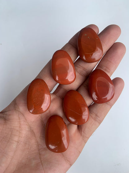 Natural Red jasper Smooth tumble shape Gemstone Size 20x30x11mm Side drill tumble for wedding jewelry Earring Making gemstone gift for her