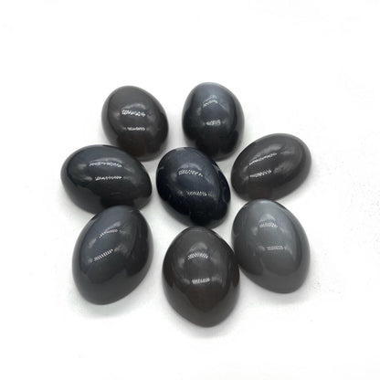 1 Piece Natural Grey Moonstone Smooth Cabochon Gemstone Oval Shape Cabochon for jewelry making Semi Precious Cabochon for Rings Size 16x21mm