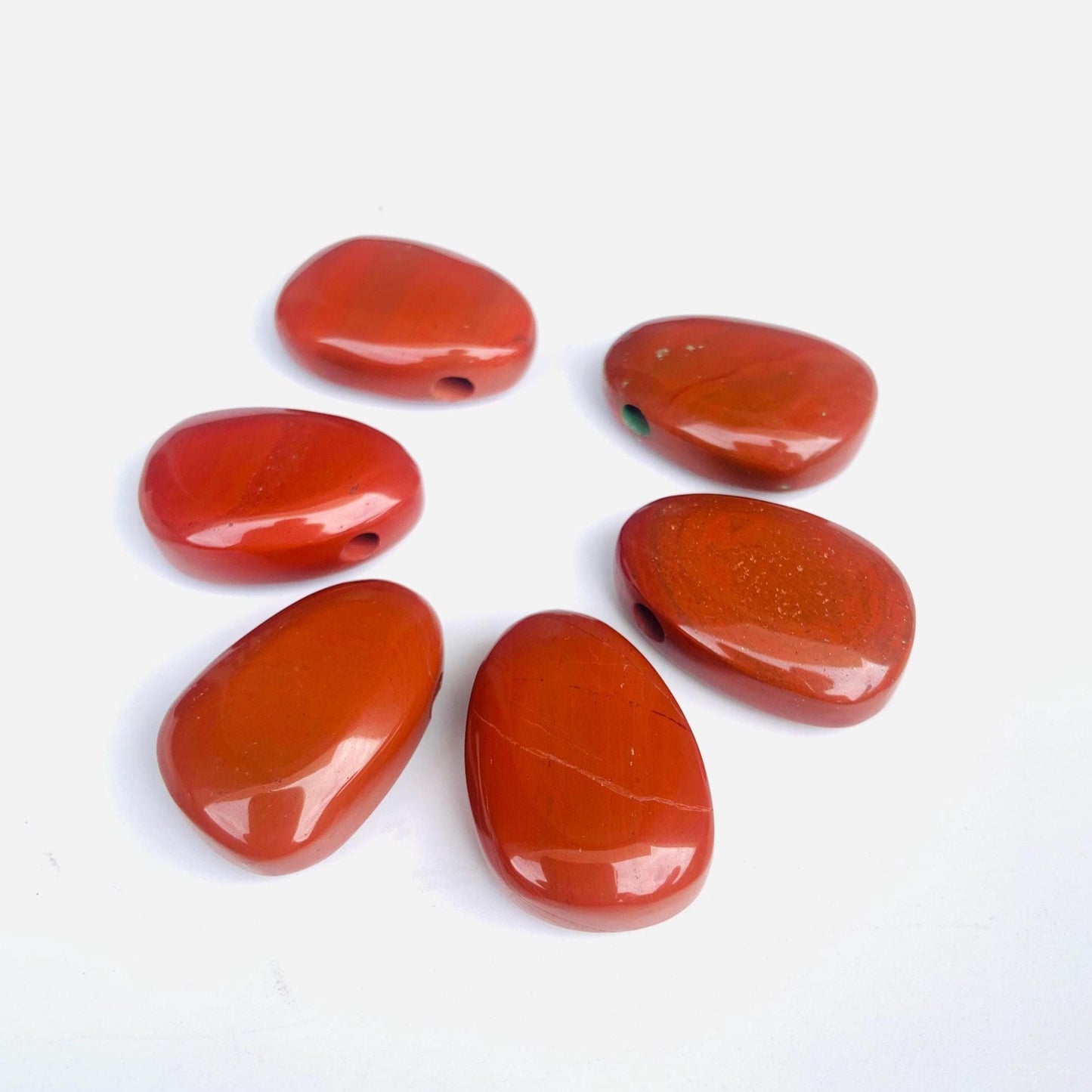 Natural Red jasper Smooth tumble shape Gemstone Size 20x30x11mm Side drill tumble for wedding jewelry Earring Making gemstone gift for her