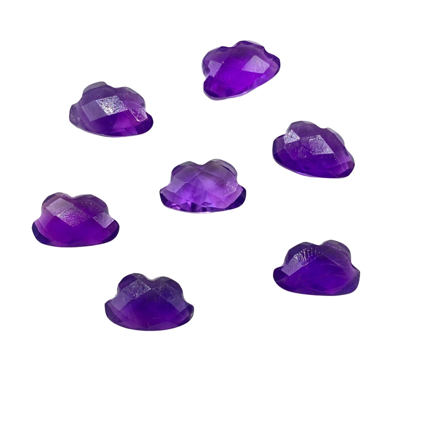 AAA Quality Natural Amethyst Cloud Gemstone Beads , Faceted Cloud Shape Gemstone , Hand Carved Gemstone , Cloud Earrings , SKU -BBI1116