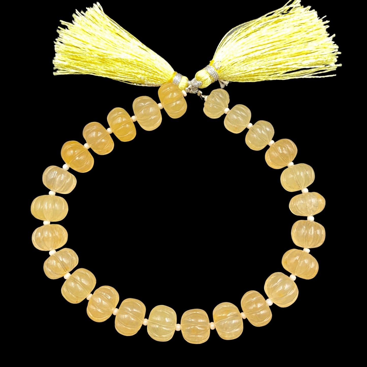 20 pieces Natural Yellow Aventurine Carved Melon Shape Rondelle Beads , Center drill gemstone Carved Melon Beads size 12mm Fancy briolette
