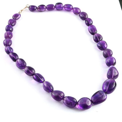 Natural Purple Amethyst Nugget Gemstone Beads 16 " Strand