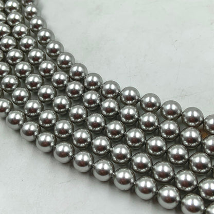 Crystal Light Grey (001 616) Genuine Swarovski 5810 Pearls Round Glass Beads jewelry making | 6mm, 8mm,