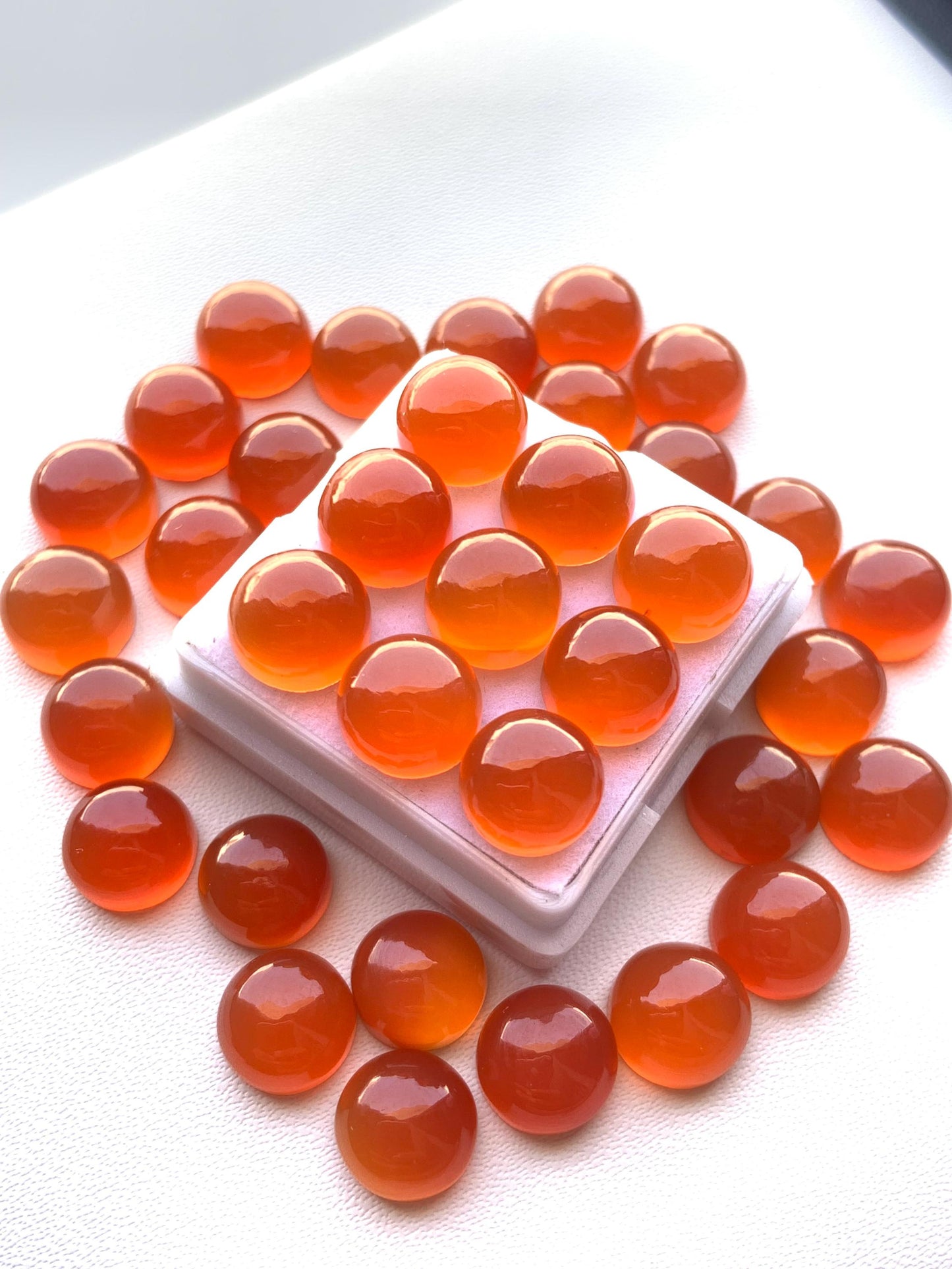 Natural Carnelian Smooth Round Gemstone Cabochon, CALIBRATED Loose Stone Cab, Round Jewelry Making Cabochon Semi Precious Cabochon for rings