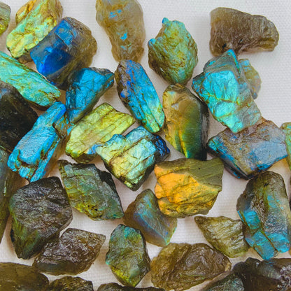 Natural Labradorite Multi Flashy Raw labradorite rough gemstone unshaped multi labradorite rough Size : 1" to 2" INCHES BBI1049