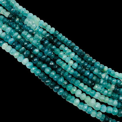 AAA Quality Natural Grandidierite Rondelle Gemstone Beads , Size 5mm To 6mm, Faceted Rondelle Shape Beads, Jewelry Supplies , SKU-BBI546