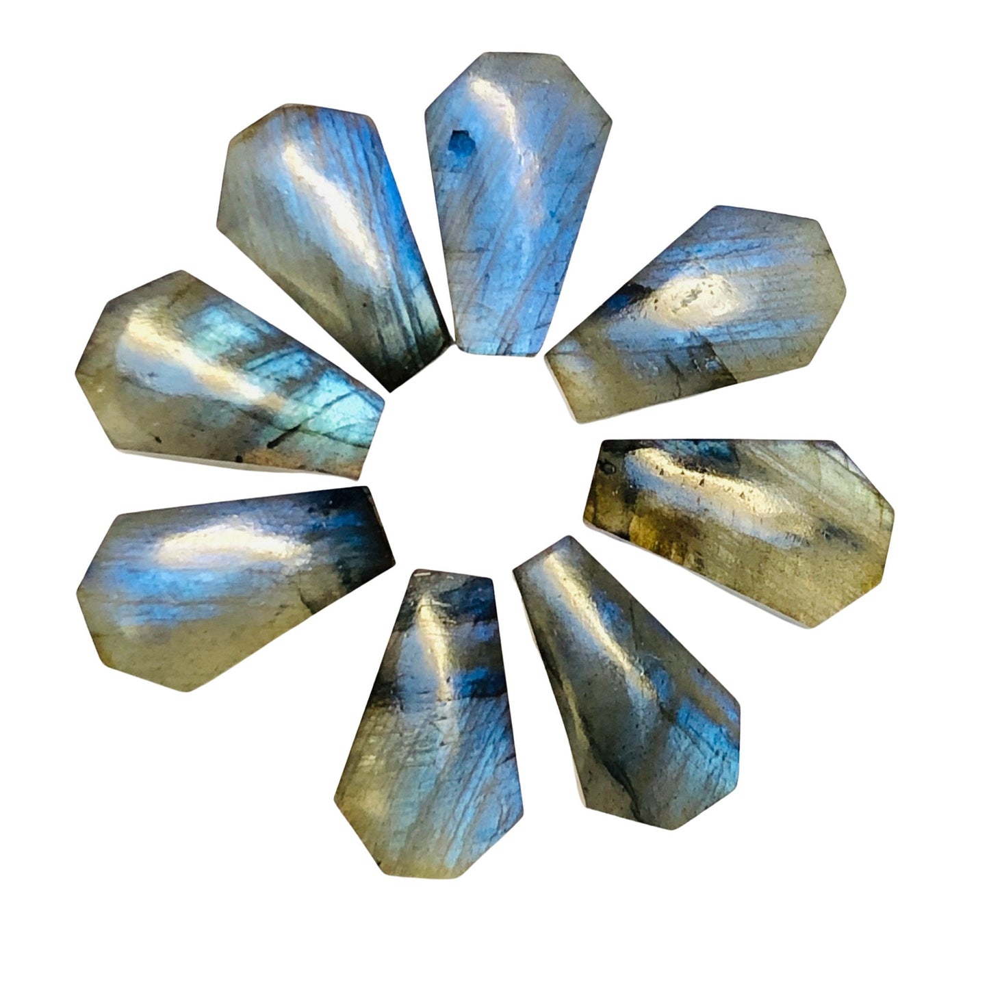 1 Pair Natural Labradorite Smooth Cut Coffin Shape Gemstone, Size 11X18mm, Matching Pair Briolette, Earring Making gemstone, SKU - BBI994