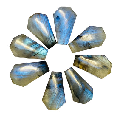 1 Pair Natural Labradorite Smooth Cut Coffin Shape Gemstone, Size 11X18mm, Matching Pair Briolette, Earring Making gemstone, SKU - BBI994