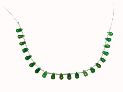 Natural Tsavorite Garnet Drop Beads Tsavorite Smooth Drop Shape Gemstone Beads, Tsavorite Green Garnet Gemstone SKU - BBI718