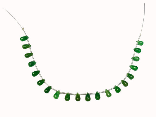 Natural Tsavorite Garnet Drop Beads Tsavorite Smooth Drop Shape Gemstone Beads, Tsavorite Green Garnet Gemstone SKU - BBI718