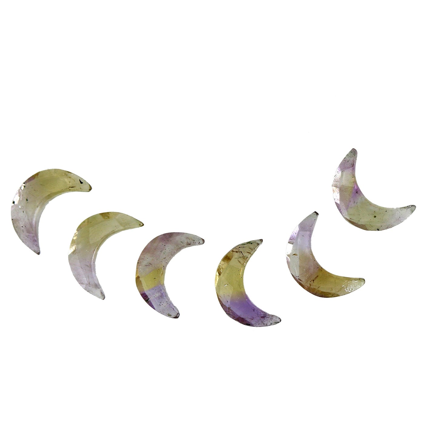 2 Pieces Natural ametrine crescent Moon ,Crescent moon shape gemstone, carving gemstone, natural gemstone, moon shape gemstone, size 7x16 mm