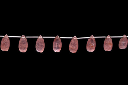 7x15mm Natural Red Red Strawberry Gemstone - Pear Beaded Necklace - Handmade Faceted Red Strawberry Gemstone Necklace BBI891