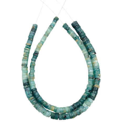Natural Grandidierite Smooth Heishi Gemstone Beads , Size 4mm To 6mm , Smooth Wheel Shape Beads , Jewelry Supplies , SKU - BBI562