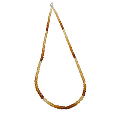 5 St. Natural Shaded Hessonite Faceted Rondelle Beads , Size 3.5mm To 4mm , Hessonite Garnet Beads , Beads For Jewelry Making , SKU-BBI517