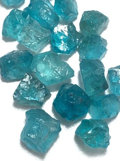 50 Pieces Raw 8-12 MM Raw Blue Apatite Gemstone,Natural Blue Apatite Raw Stone,Apatite Rough Gemstone,Apatite Raw Loose Gemstone Rough