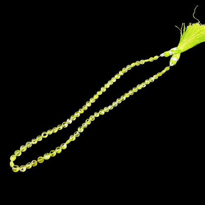 Natural Peridot Faceted Coin Shape Beads Briolette , Natural Peridot Semi Precious Gemstone for Jewelry Coin Beads ,5mm 14"inch  SKU BBI793