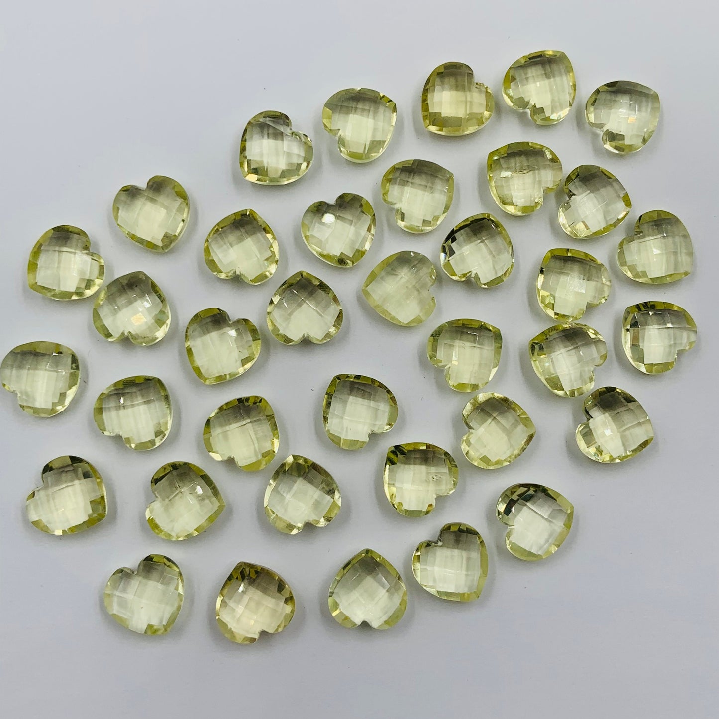 Natural Lemon Quartz Moonstone Faceted Carved Heart Shape Loose Gemstone Beads, Carved Heart Shape Gemstone Briolette, Gemstone Beads BBI334