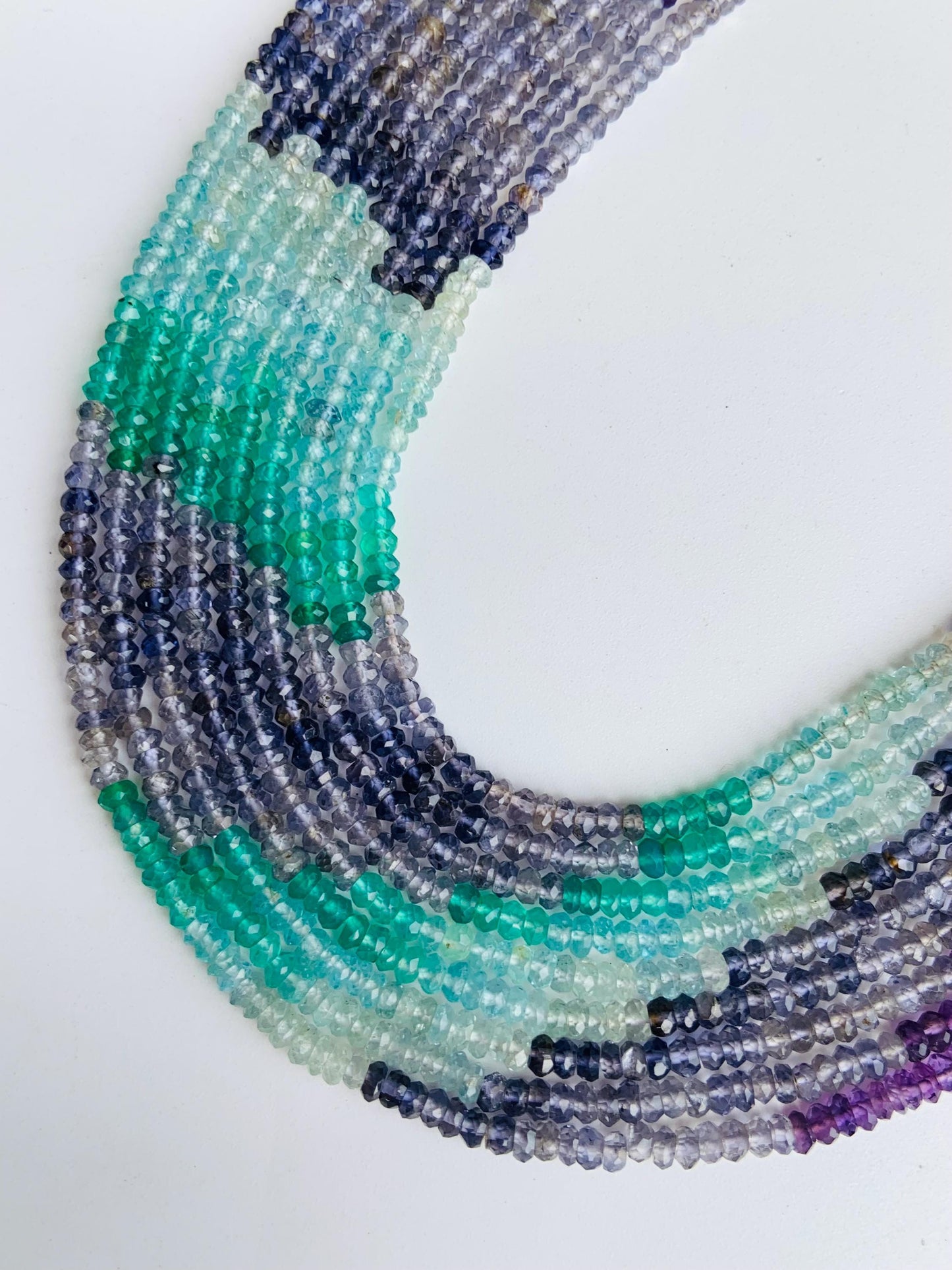 13 Inch Natural multi faceted Rondelle shape Beads Briolette Size 3mm Mix gemstone faceted beads for Wedding jewelry making gift for her