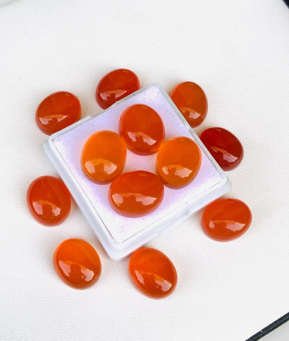 Natural Carnelian Smooth Oval Shape Gemstone Cabochon, CALIBRATED Loose Stone Cab, Oval Jewelry Making Cabochon Semi Precious Cabochons