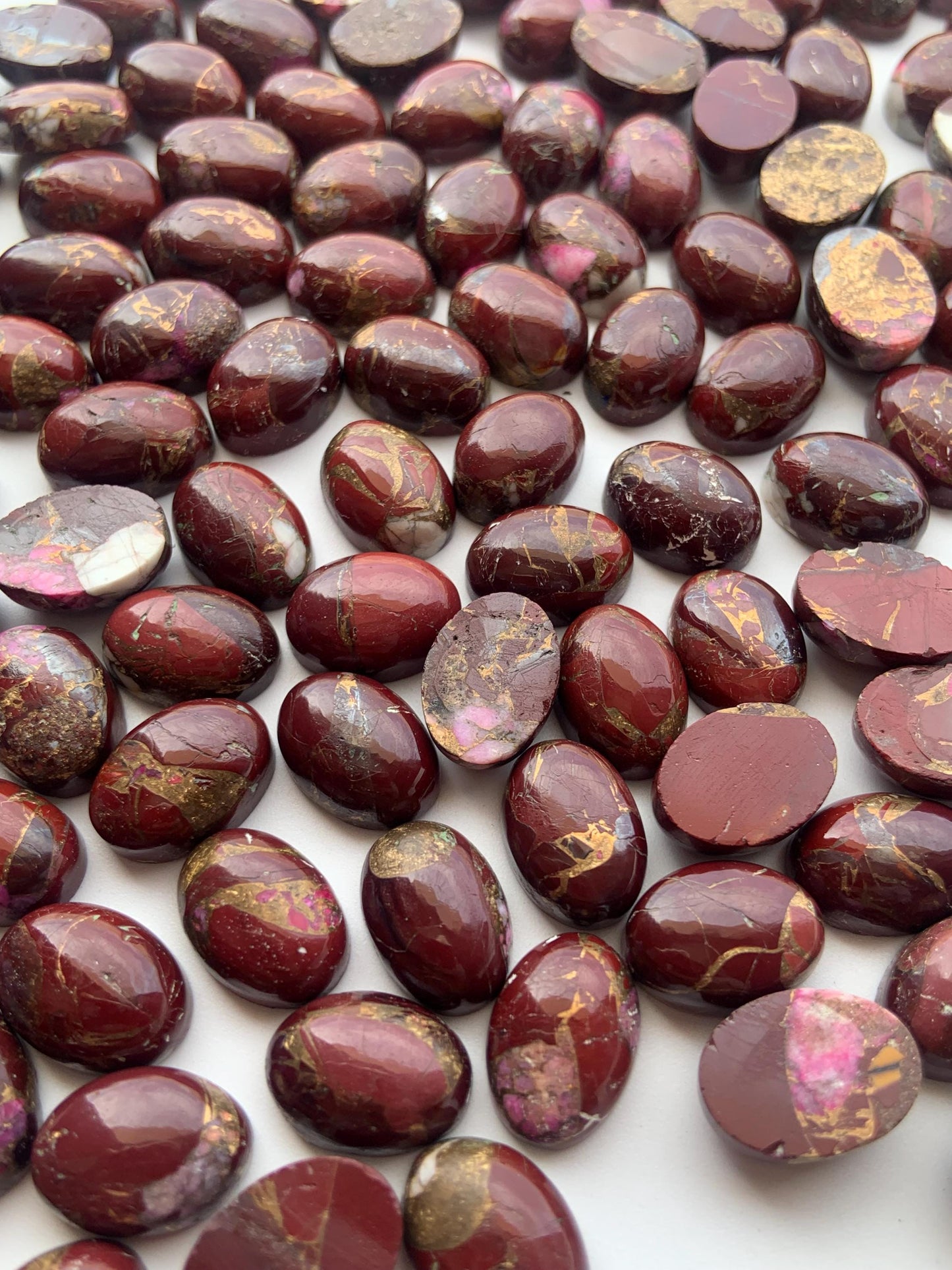 Natural Oyster Copper turquoise Smooth Cabochon Gemstone Oval Shape Cabochon for jewelry Semi Precious Cabochon for Rings Size 10x14mm