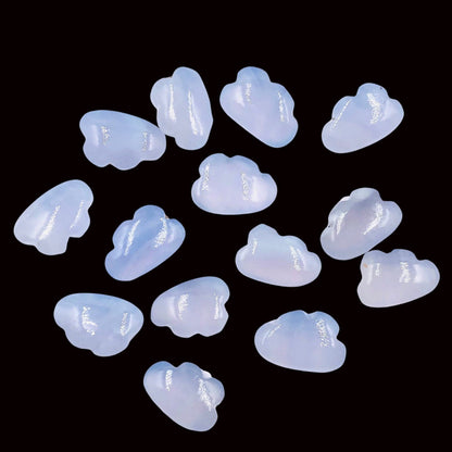 Natural Blue Lace Agate Cloud Shape Gemstone Beads , Smooth Cloud Shape Gemstone , Hand Carved Gemstone , Cloud Earrings gemstone BBI1114