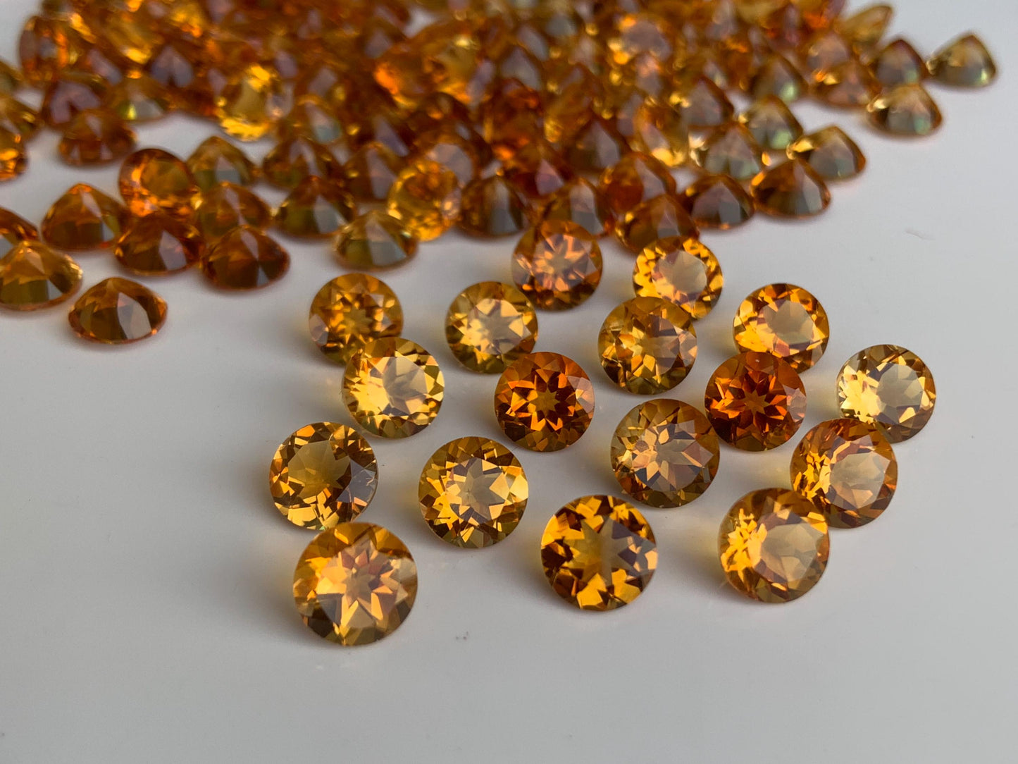 Natural Citrine Faceted Round Shape Cut Stone CALIBRATED Loose Stone Cut Round Jewelry Making Semi Precious Cut stone for ring gift for her