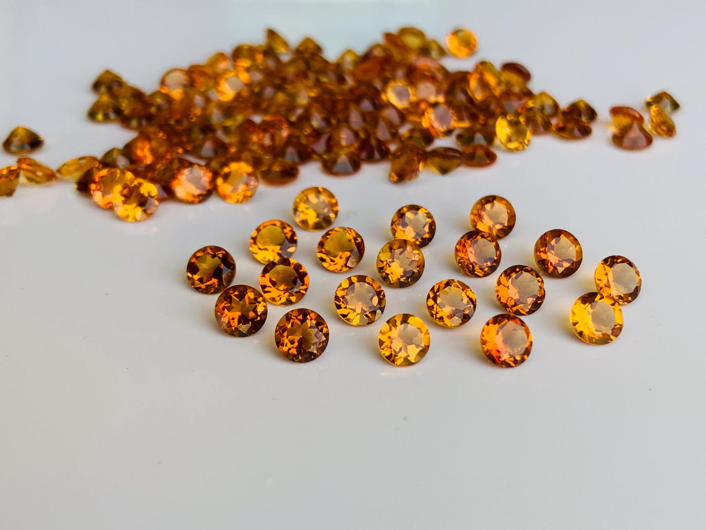 Natural Citrine Faceted Round Shape Cut Stone CALIBRATED Loose Stone Cut Round Jewelry Making Semi Precious Cut stone for ring gift for her