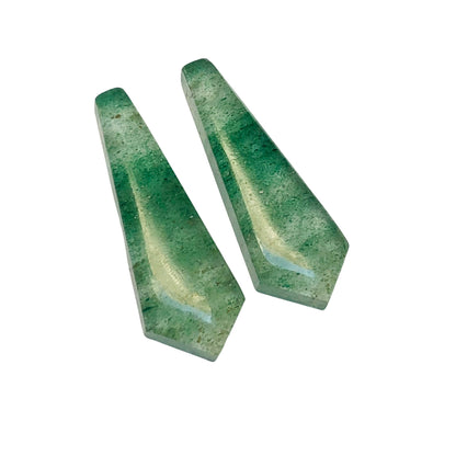 Natural Green Strawberry Long Kite Shape Gemstone, Matching Pair Briolette, Earring making gemstone, Size 11mm X 33mm