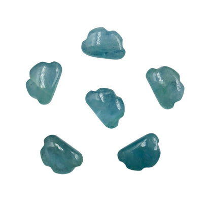 2 Pieces Natural Aquamarine Smooth Cloud Shape Gemstone, Size 8 x 12mm, Hand Carved Cloud Briolette, Cloud Earrings & Pendent , SKU -BBI1110