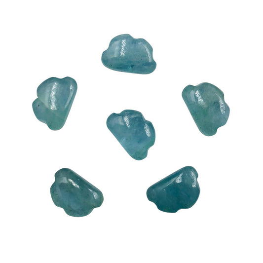 2 Pieces Natural Aquamarine Smooth Cloud Shape Gemstone, Size 8 x 12mm, Hand Carved Cloud Briolette, Cloud Earrings & Pendent , SKU -BBI1110