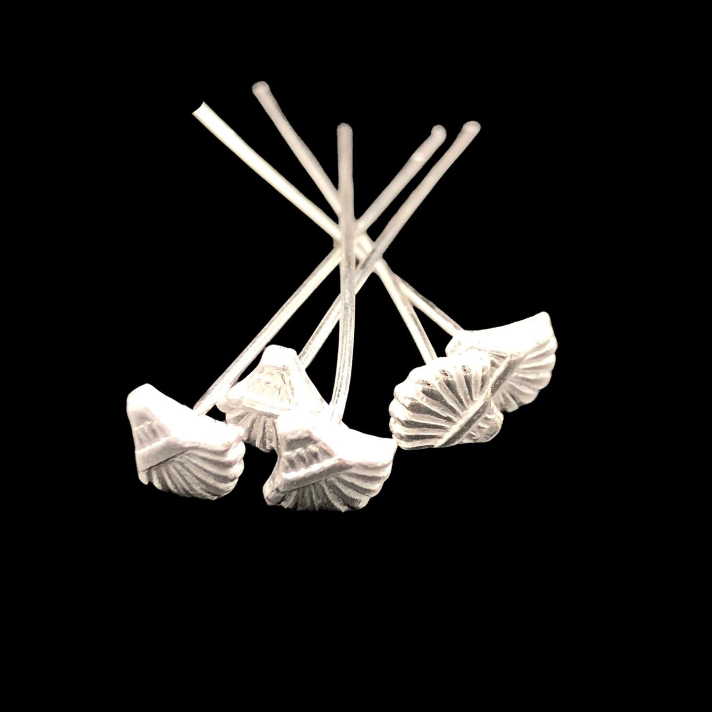 Silver-Plated Flower Headpins – 50 PCS 52mm Decorative Jewelry Findings