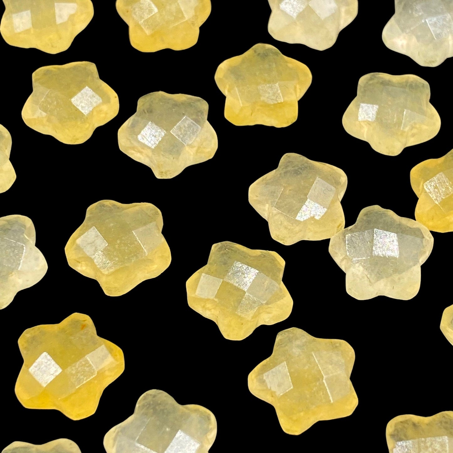 2 Pieces Natural Yellow Aventurine Faceted Star Shape Gemstone, Hand Carved Star Briolette, Size 10 mm, Jewelry Making, SKU - BBI130