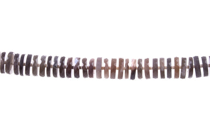 13mm-14mm Natural Gray Moonstone Gemstone - Tyre Beaded Necklace - Handmade Faceted Gray Moonstone Gemstone Necklace