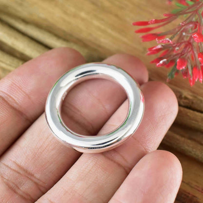 925 Silver Band Stackable Ring 2-8mm - Plain Round for Men Women