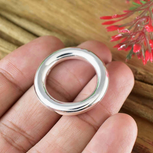 925 Silver Band Stackable Ring 2-8mm - Plain Round for Men Women