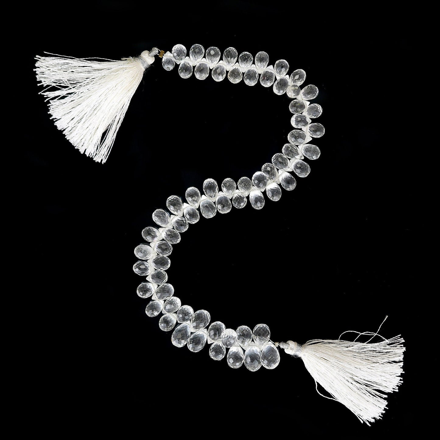 White Topaz Faceted Teardrop Briolette Beads | 6x9mm Calibrated Drops