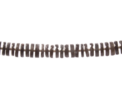 Gray Moonstone Gemstone Tyre Beaded Necklace, Healing Jewelry For Mother, 13mm Gray Faceted Moonstone Necklace